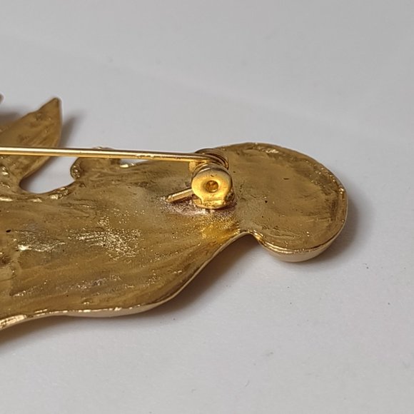 Gold Tone Metal High Heel Shoe Brooch - Picture 10 of 12